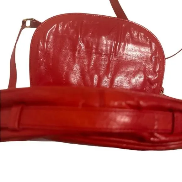 Gucci red leather gold hardware logo crossbody bag - Picture 8 of 14